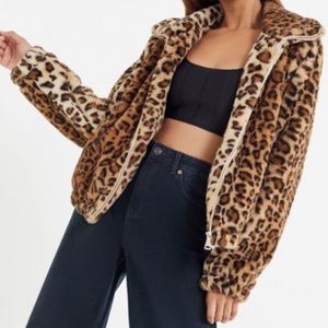 UO FAUX CHEETAH BOMBER *NEW WITH TAGS*